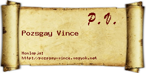 Pozsgay Vince névjegykártya